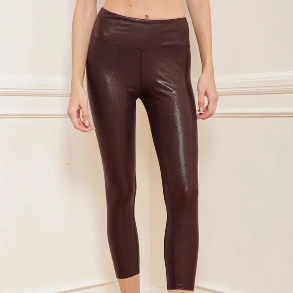 NWT Lulu’s Step Up metallic medium impact high waisted leggings - Picture 2 of 6